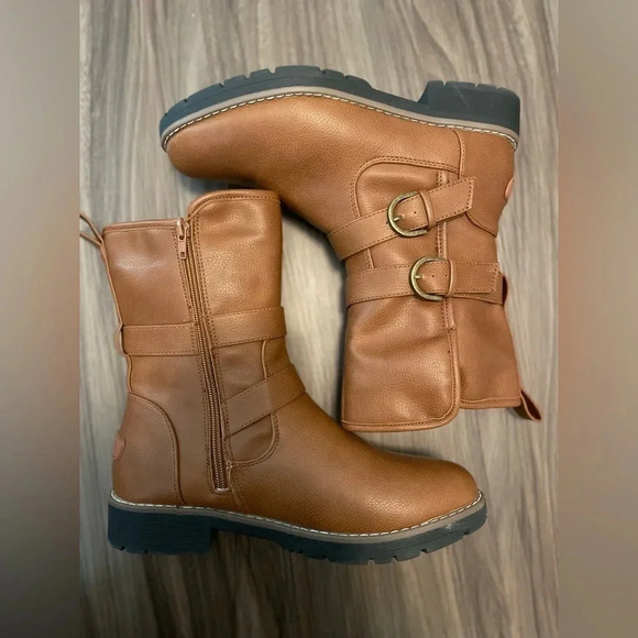 NAUTICA women’s calavar mid calf boots brown size 8.5 - Picture 2 of 7